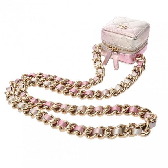 CHANEL Matrasse Mini Chain bag Silver/Pink AP2529 shoulder bag - Picture 15 of 16